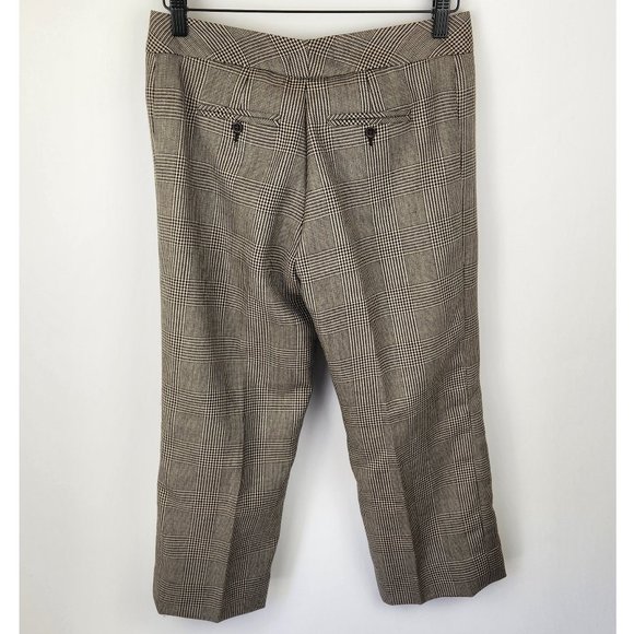 NWOT Pendleton 100% Wool Plaid Houndstooth Crop Trouser Pants sz 10 Petite - Picture 2 of 8
